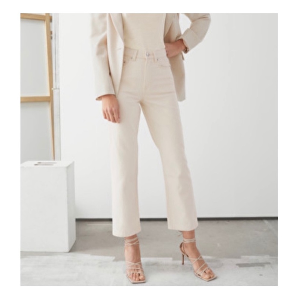 & Other Stories White High Rise Jeans